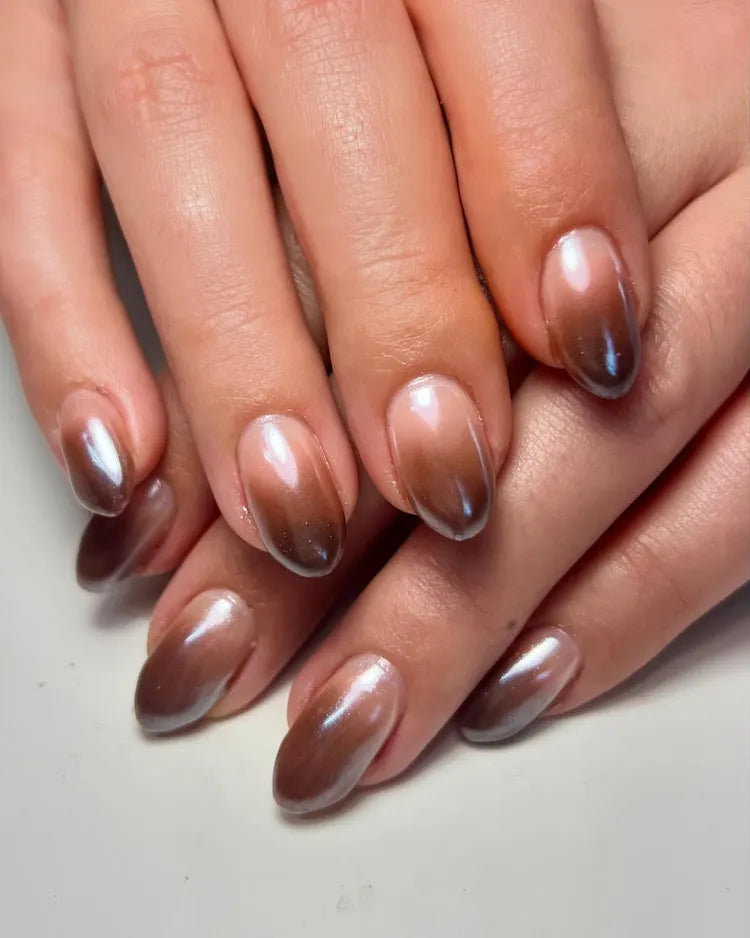 Chocolate Pearl Ombre Press-On Nails